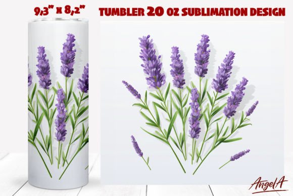 Download 3D Flower Tumbler Wrap / Purple Lavender - Purple lavender Collection