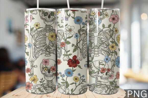 Download Dark Botanical Gothic Tumbler Wrap PNG - Botanical Collection