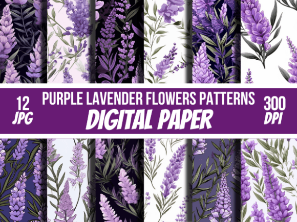 Download Purple Lavender Flowers Papers Patterns - Purple lavender Collection