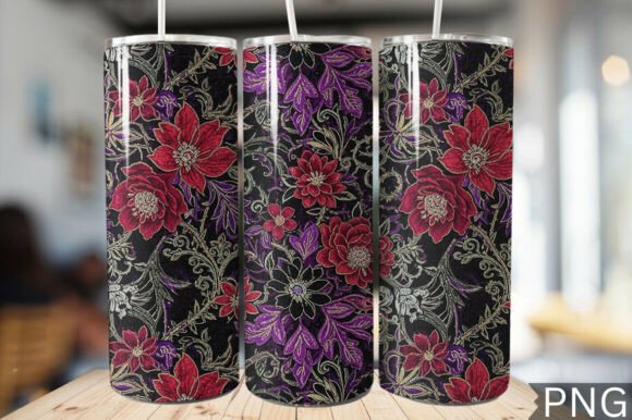 Download Dark Botanical Gothic Tumbler Wrap PNG - Botanical Collection