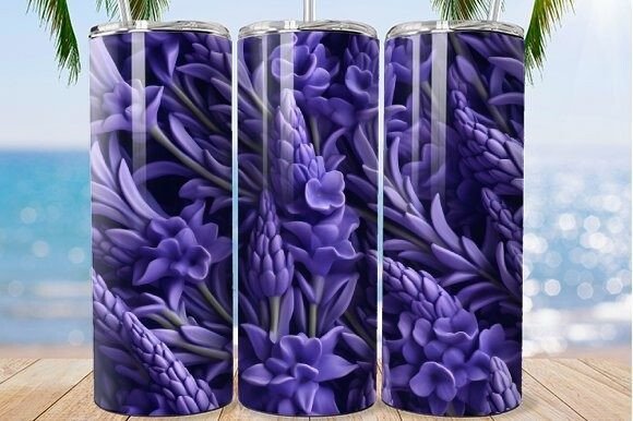 Download Deep Purple Lavender Tumbler Design - Purple lavender Collection