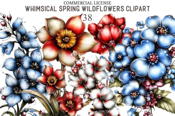 Download Whimsical Wildflowers Clipart,Spring Png - Whimsical wildflowers clipart Collection