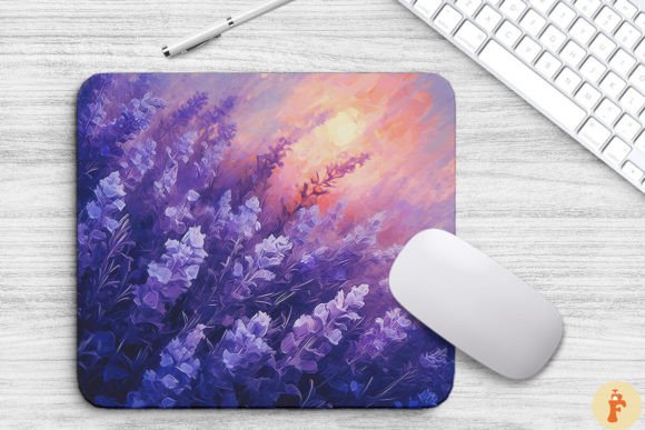 Download Purple Lavender Flowers Art Mouse Pad - Purple lavender Collection
