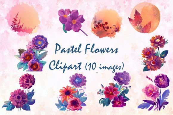 Download Pastel Flowers Clipart - Pastel flowers clipart Collection