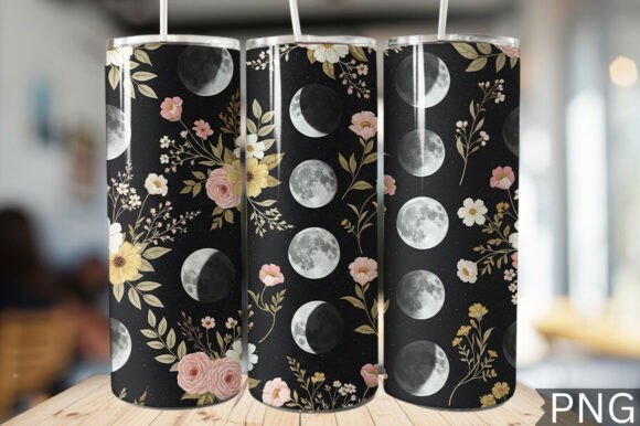 Download Dark Botanical Gothic Tumbler Wrap PNG - Botanical Collection