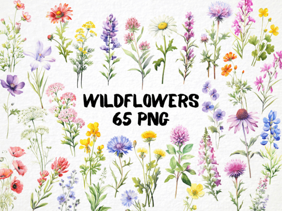 Download Wildflower Watercolor Clipart 65 PNG - Wildflower watercolor clipart Collection