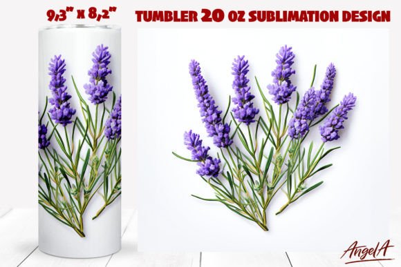 Download Floral Tumbler Wrap / Purple Lavender 3d - Purple lavender Collection