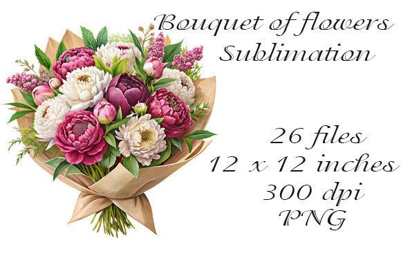 Download Sublimation Watercolor Bouquet of Flower - Premium Resources