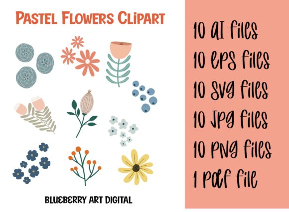 Download Pastel Flowers Clipart - Pastel flowers clipart Collection