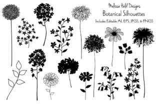 Download Hand Drawn Botanical Silhouettes6.00 - Botanical Collection