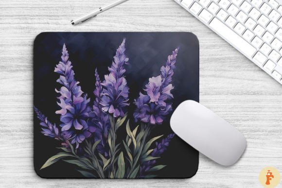 Download Purple Lavender Flowers Art Mouse Pad - Purple lavender Collection
